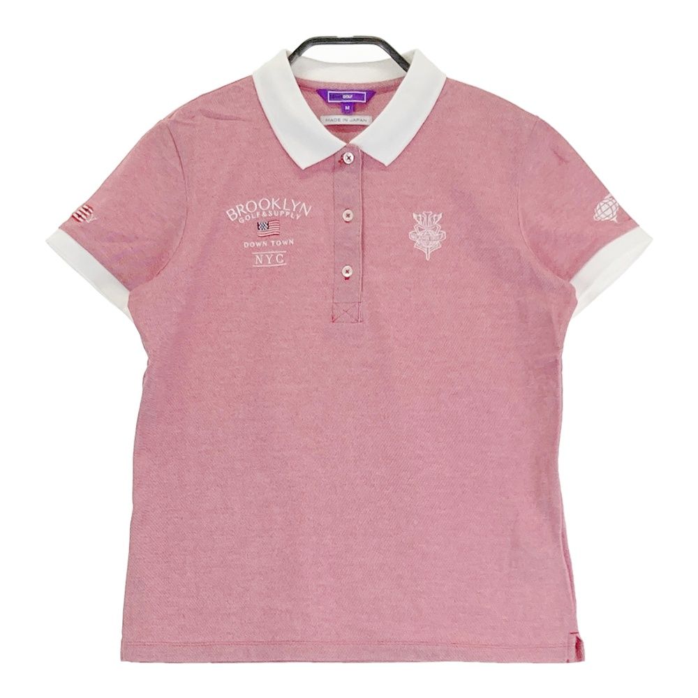 サイズ：M BEAMS GOLF ビームスゴルフ 半袖ポロシャツ レッド系