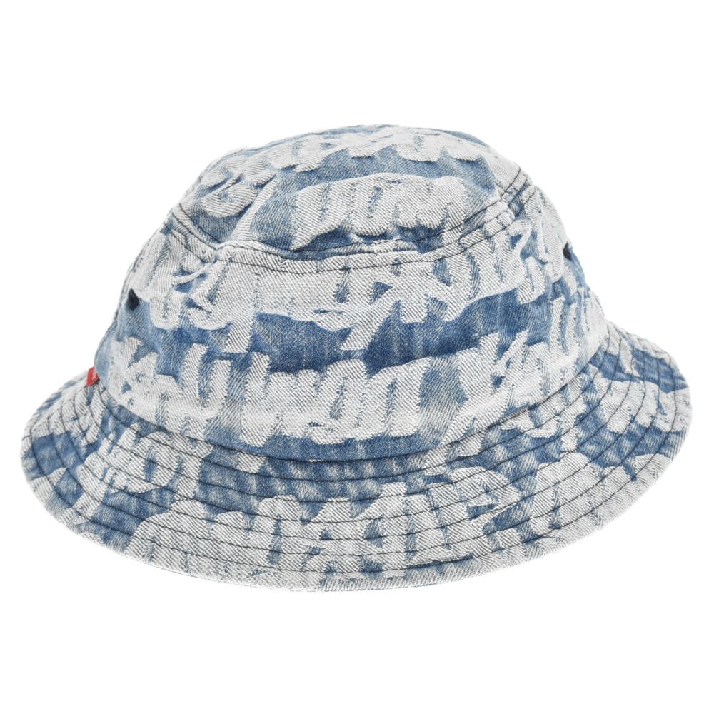 シュプリーム ファット ティップ ジャカードデニム クラッシャー バケットハット SUPREME (シュプリーム) 22SS Fat Tip Jacquard Denim Crusher