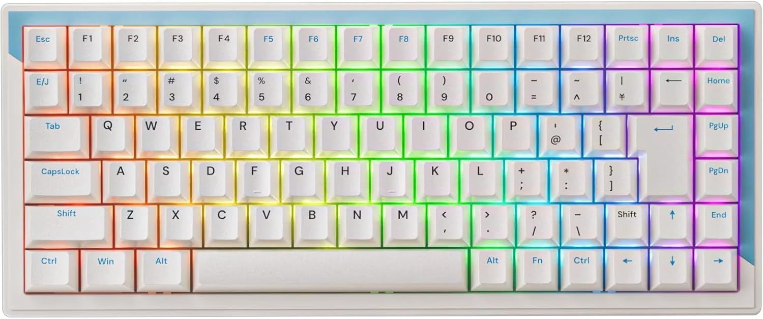 最短当日発送 DrunkDeer G75 ラピッドトリガーキーボード eスポーツゲーミングキーボード 磁気スイッチ 調整 なアクチュエーション デュアルトリガーモード 75%サイズ 日本語配列 ブルー