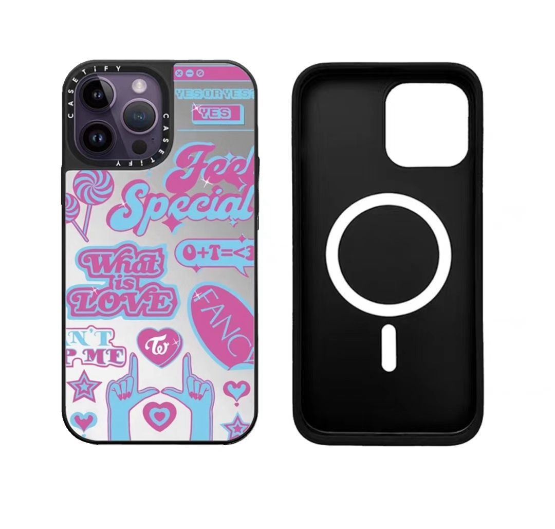 CASETIFY】casetify TWICE Sticker 耐衝撃 ミラー スマホケース Iphone 