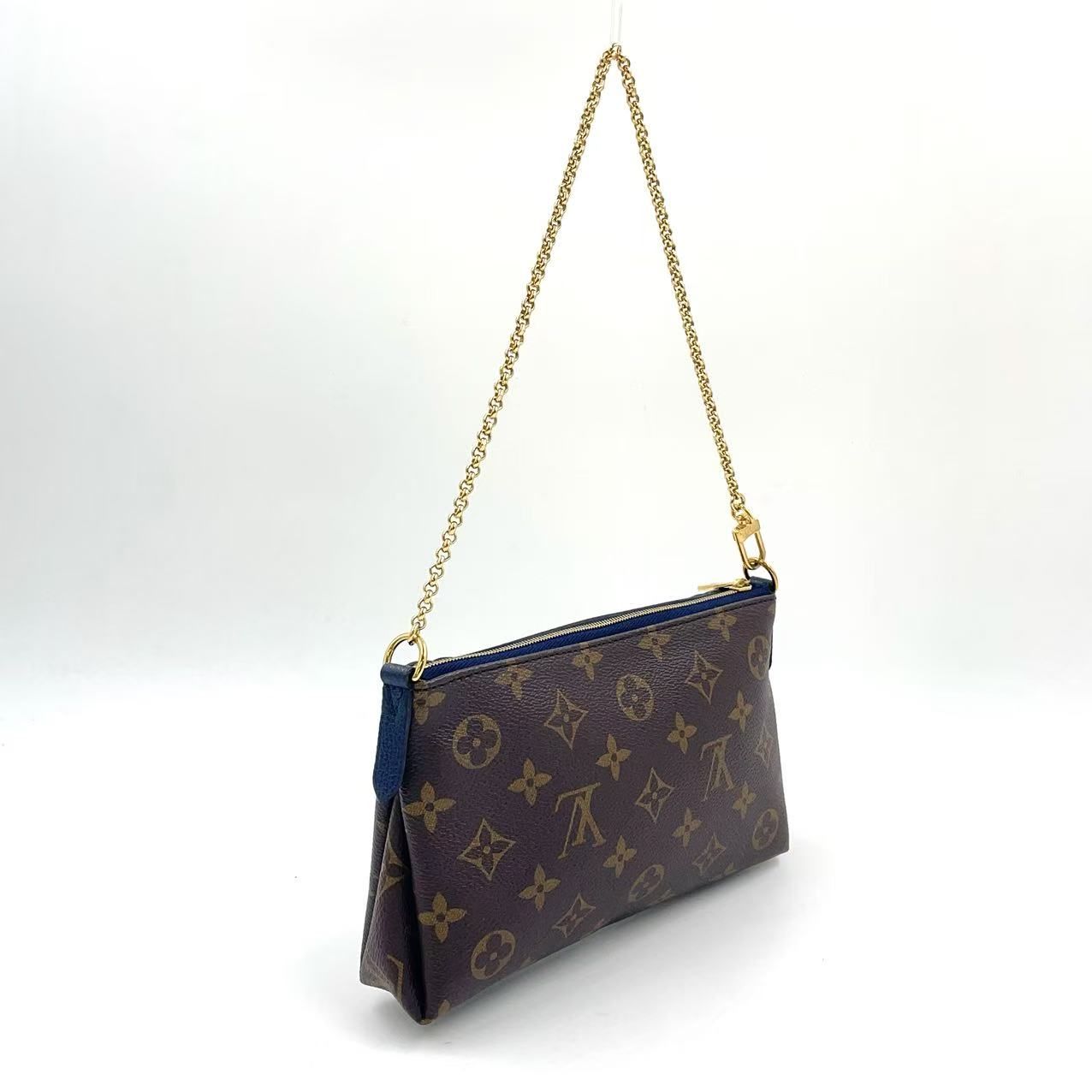 ルイヴィトン　パラスクラッチ ネイビー LOUIS VUITTON パラスクラッチ ショルダーバッグ PVC ダーク