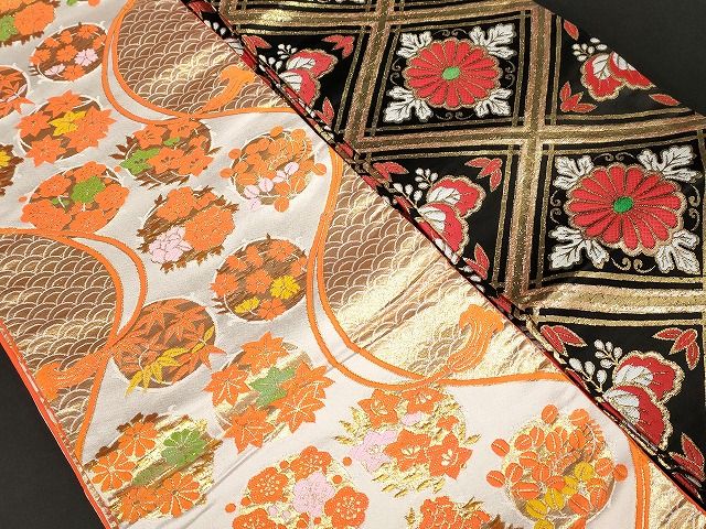 向かい鶴 向かい蝶