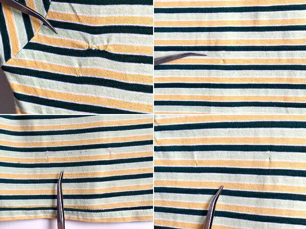 70s USA製 ビンテージ ■ Stratford ボーダー リブ編み 半袖