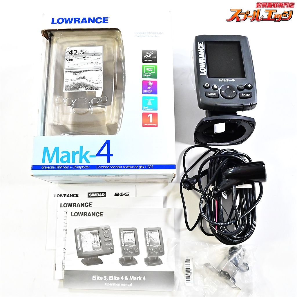 ローランス マーク4 振動子-マイクロSDカード-電源コード付 魚群探知機 魚探 LOWRANCE MARK-IV 魚探 K_060 e08006