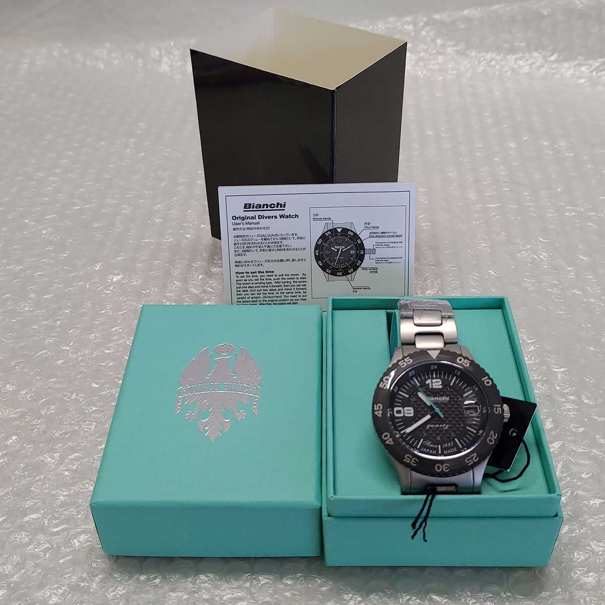 未使用】ビアンキ BIANCHI SCUBA TX シルバー ブラック 時計 