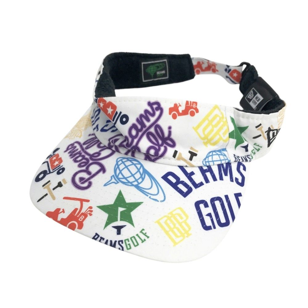 BEAMS GOLF ビームスゴルフ ×NEW ERA サンバイザー 総柄 ホワイト系  [240101391400] ゴルフウェア ストスト
