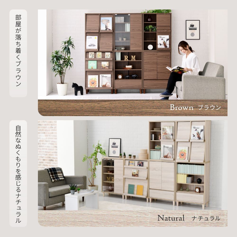 扉付き 絵本ラック
