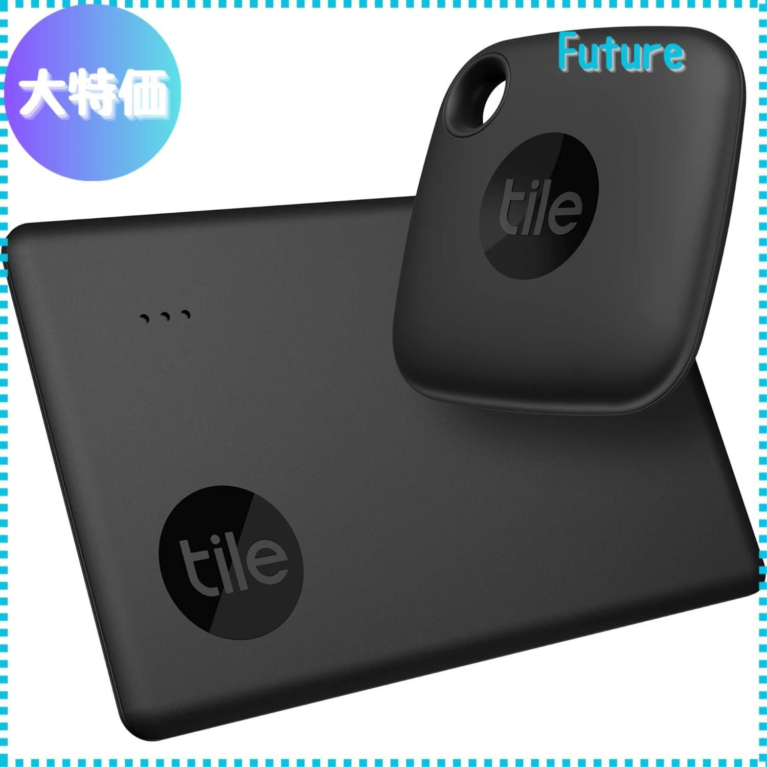 Tile Slim やわらか 薄いカード型モデル ブラック/スマートトラッカー/スマートタグ/紛失防止タグ/置き忘れ