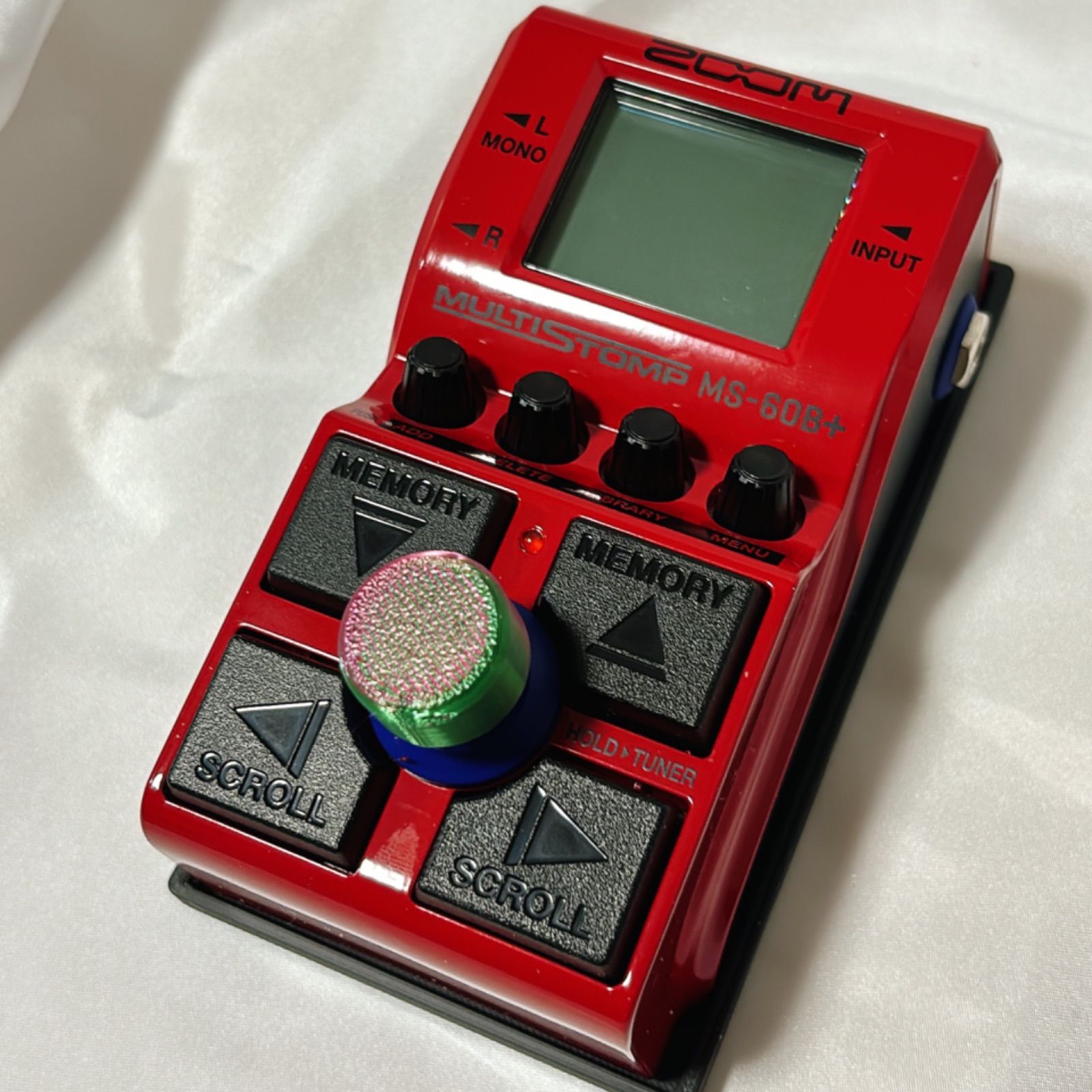 Zoom MS-60B+台座＆スイッチキャップ（取付台／下駄／マジックテープ台