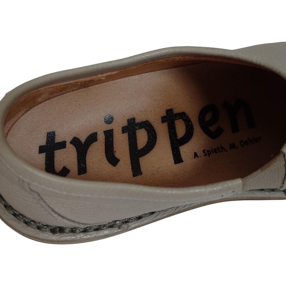  trippen トリッペン スリッポン 38 レディース - ライトグレー レザー その他 靴