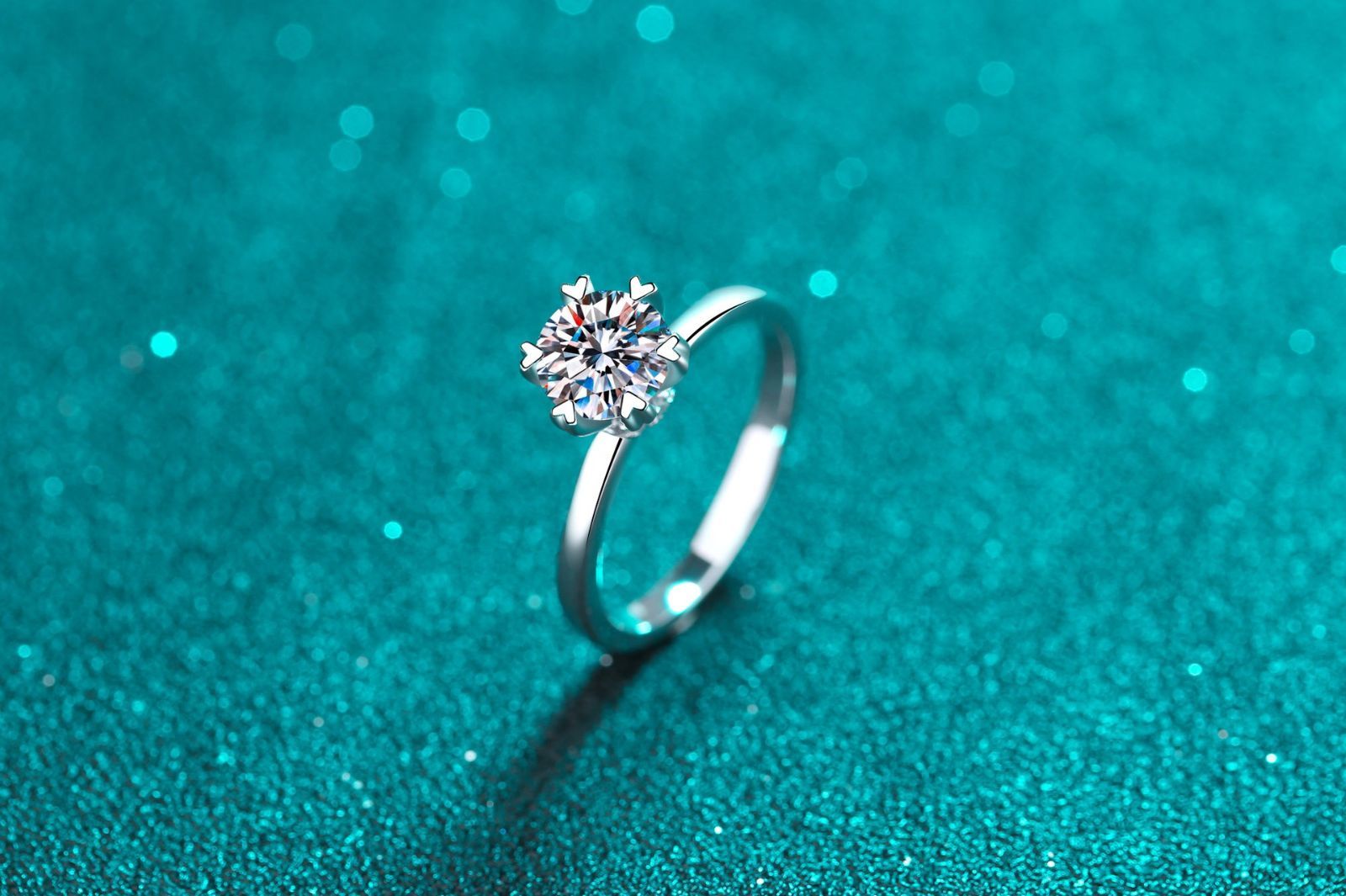 リング 指輪 モアサナイト 2ct シルバー925 人工ダイヤモンド