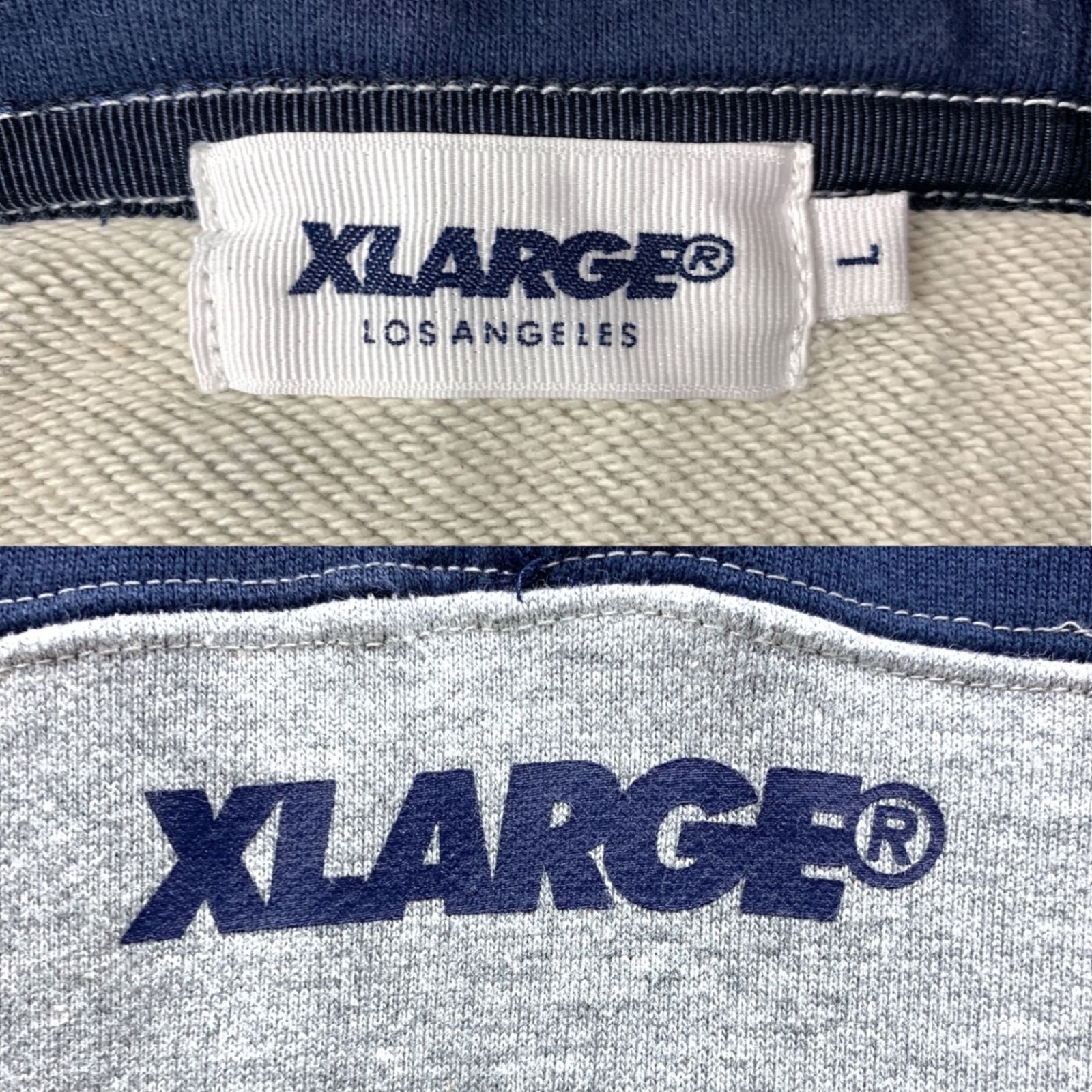 X-LARGE (エクストララージ) ハーフジップ パーカー コットン ロゴ 