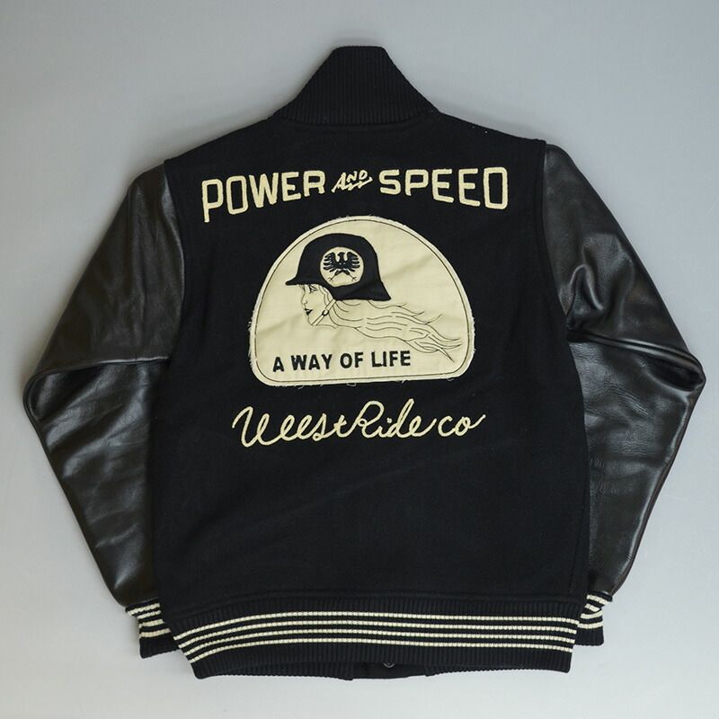 ☆ラスト1点☆ノースフェイス ホワイトレーベル　ブラック 　Lサイズ スタジャン THE NORTH FACE ザ・ノースフェイス WHITE LABEL ホワイト