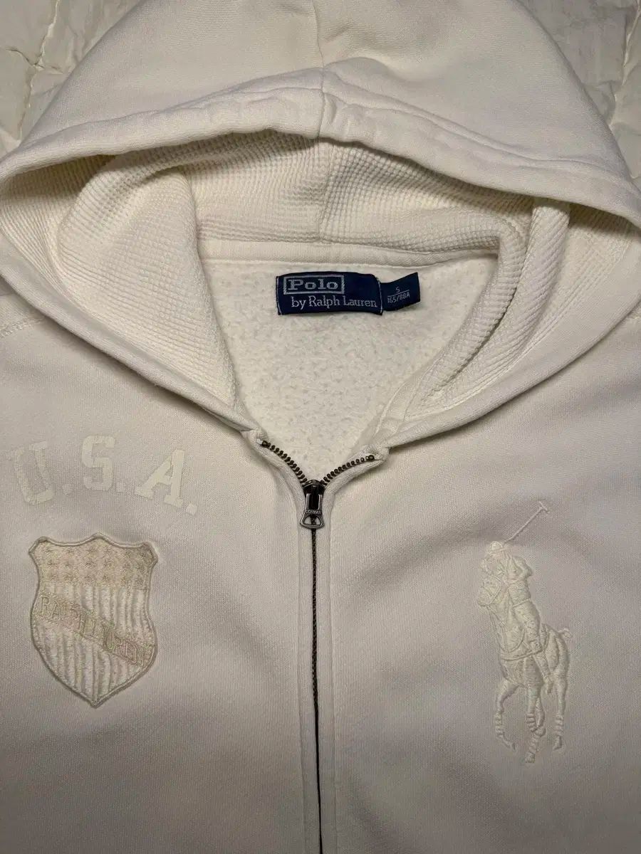 ポロラルフローレン ビックポニー usa アイボリー フードジップアップ