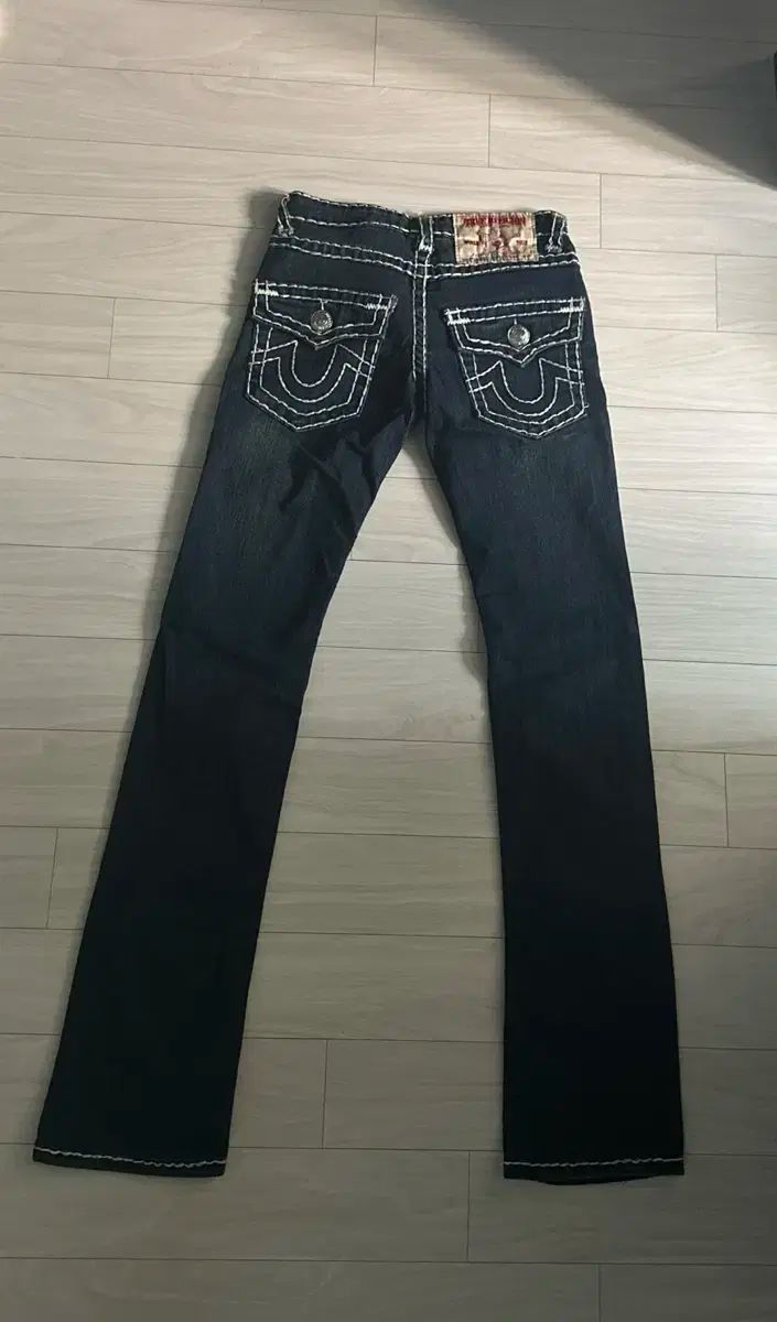 トゥルーレディジョン　ジーンズS　インディゴ　ブーツカットデニム　アメリカ製 TRUE RELIGION(トゥルーレリジョン) ステッチ インディゴブルー