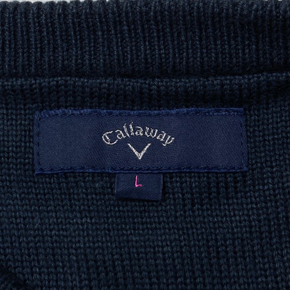サイズ：L CALLAWAY キャロウェイ ウール混 ニットセーター