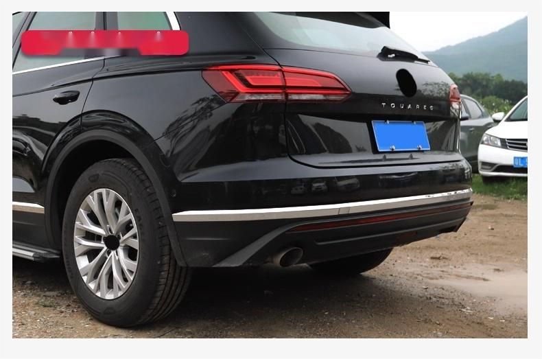 ｜ 式 フォルクスワーゲン トゥアレグ リアバンパーモール 3点セット ステンレス製 亮銀款