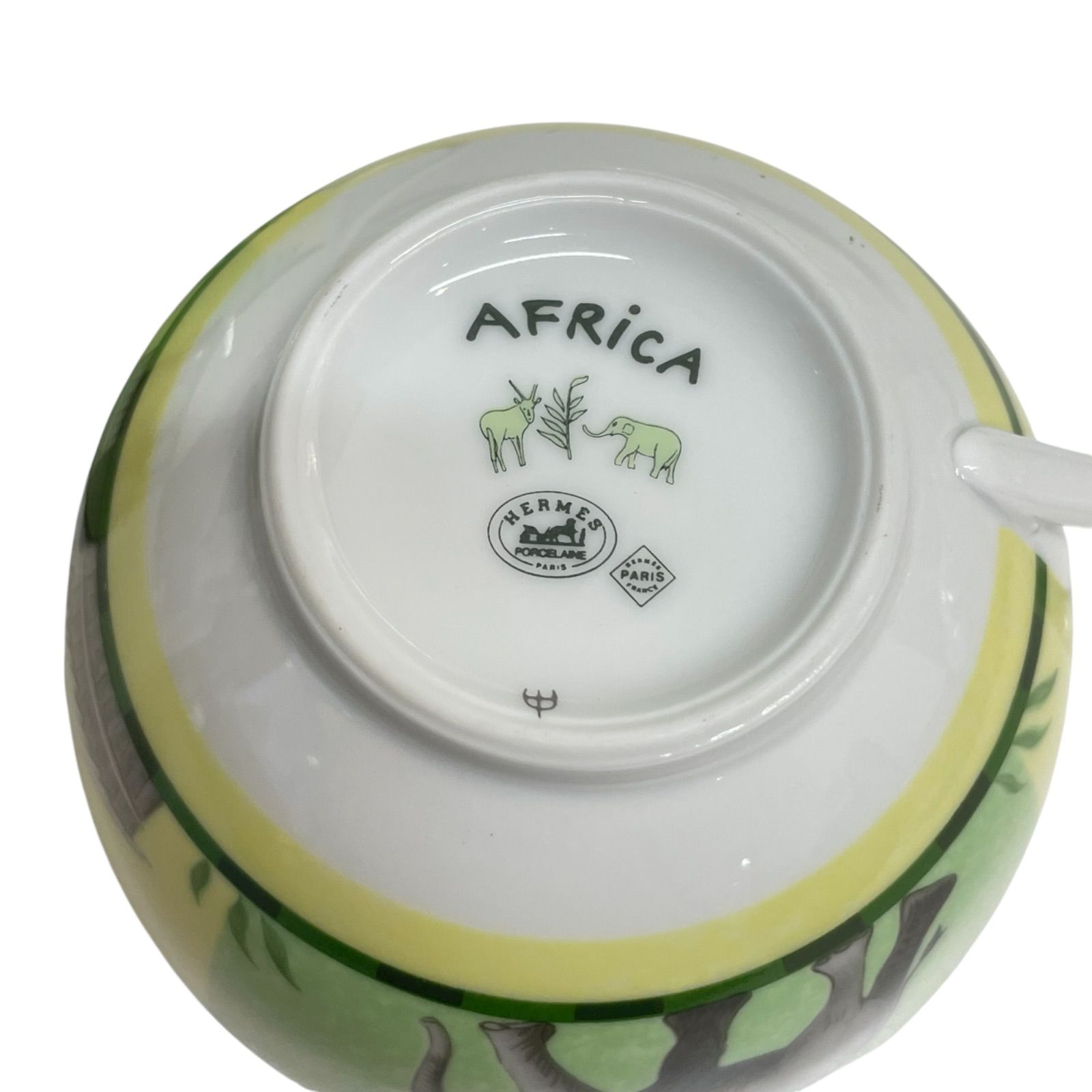 管理番号:H07] HERMES エルメス Africa カップ & ソーサー 2客