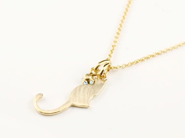 ネックレス・ネコ・ガーネット・18金・ペンダント　18K　メルカリ便 種類1：ガーネット 18金 ネックレス メンズ k18 猫 選べる天然石