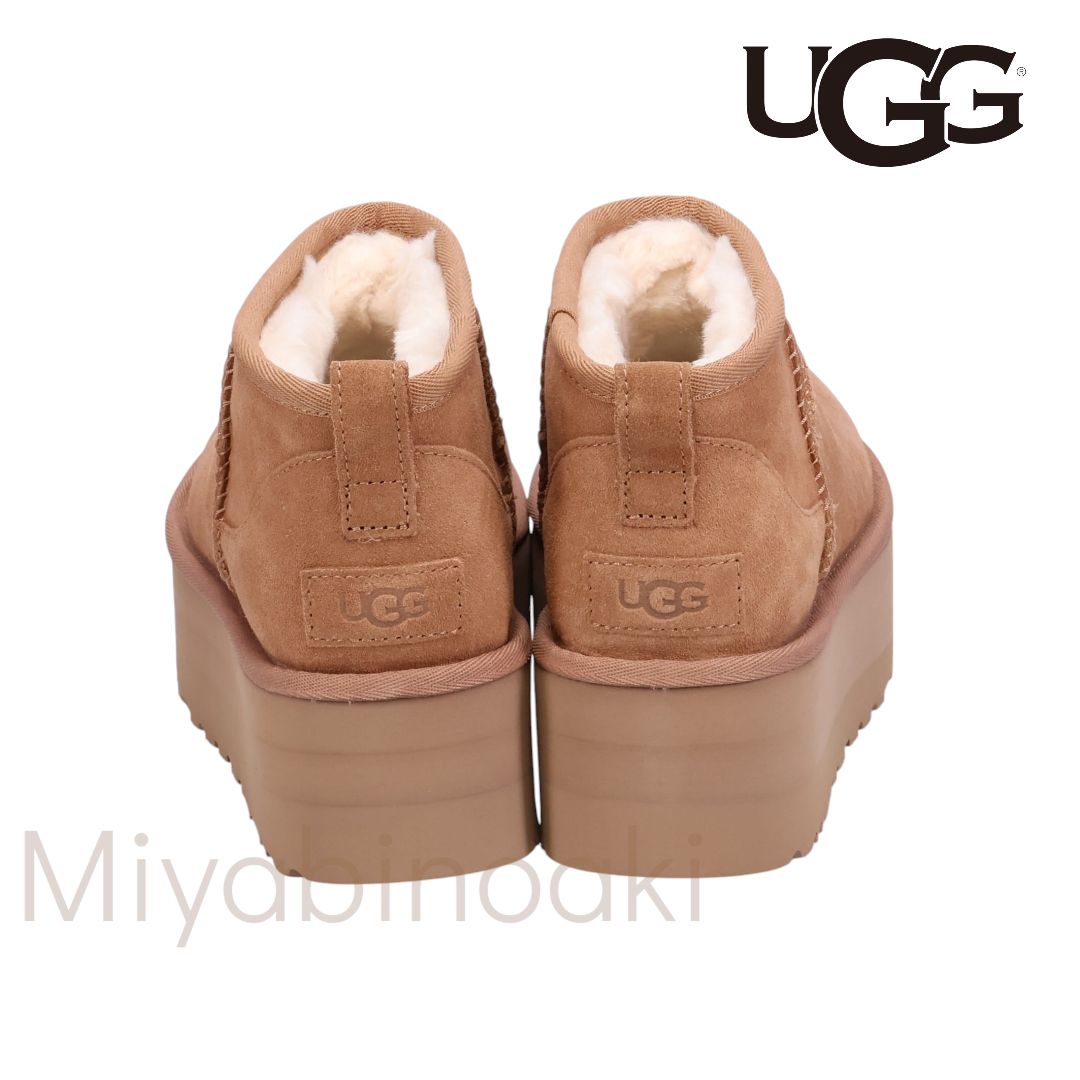 UGG アグ プラットフォーム ムートンブーツ クラシック ウルトラ ミニ レディース 厚底 CLASSIC ULTRA MINI PLATFORM  ブラック グレー ブラウン 黒 - メルカリ