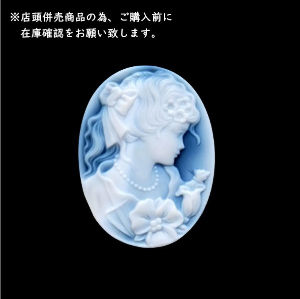 店頭併売商品※ ストーンカメオ ルース 約40.08×30.11mm 約9.9g