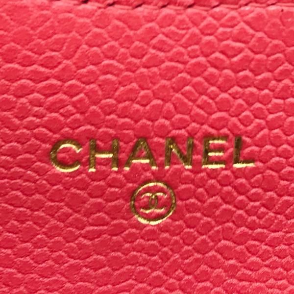 CAHNEL シャネル キャビアスキン 二つ折り 財布 コインケース 小銭入れ