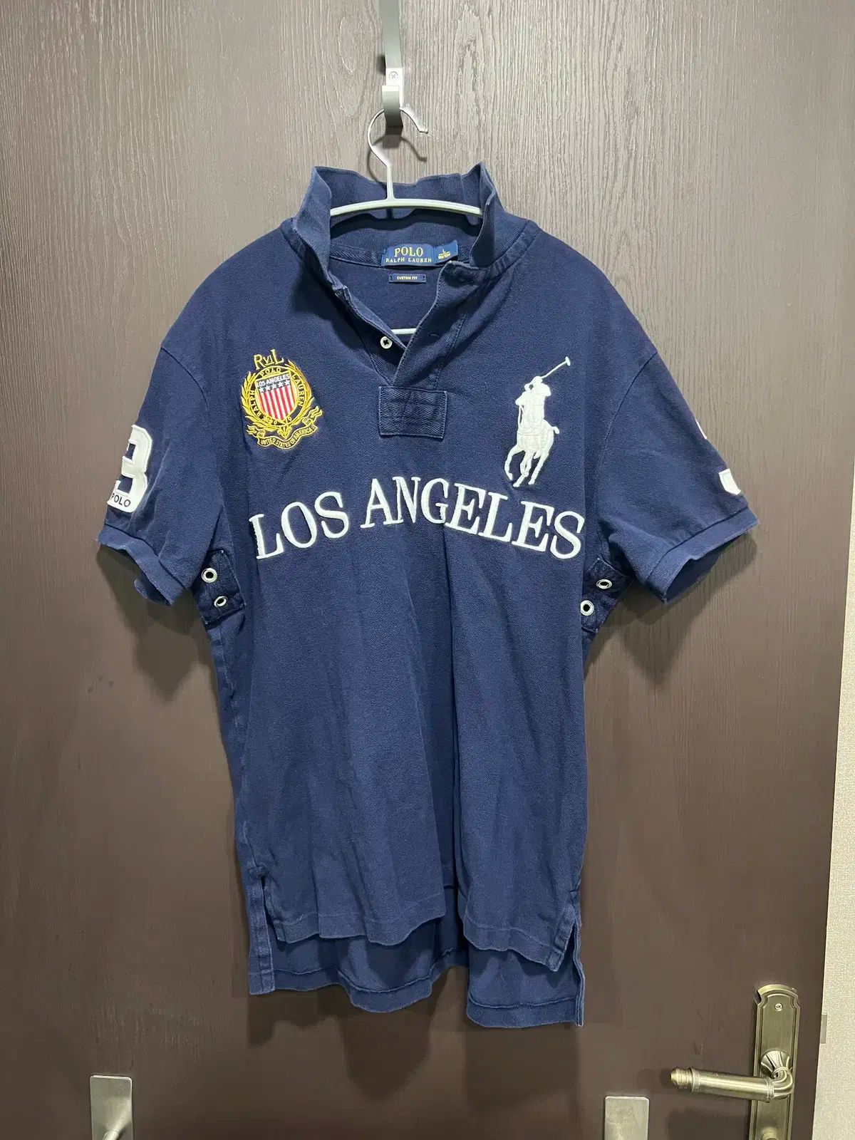 ポロ ポロTシャツ ネイビー L マッスルフィット