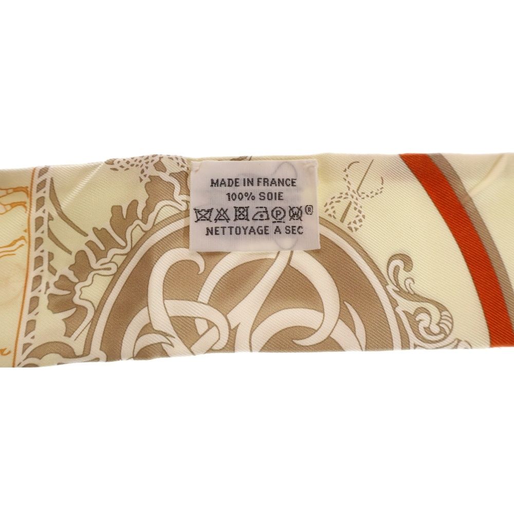 HERMES (エルメス) ツイリー エクスリブリス スカーフ ベージュ
