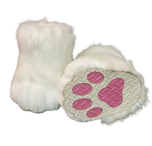 着ぐるみ ケモノ足 白 Lサイズ 24.5~27CM ケモノ脚 ファースーツ