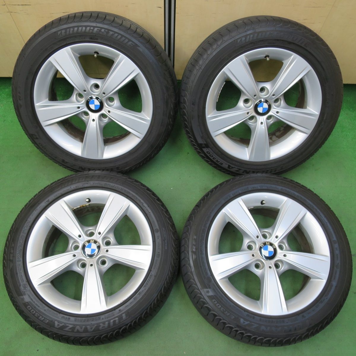 バリ溝 21年 キレイ 9.5分 BMW 1シリーズ F20 純正 205|55R16 ブリヂストン トランザ ER300 RFT 16インチ PCD120|5H 5051211イノ