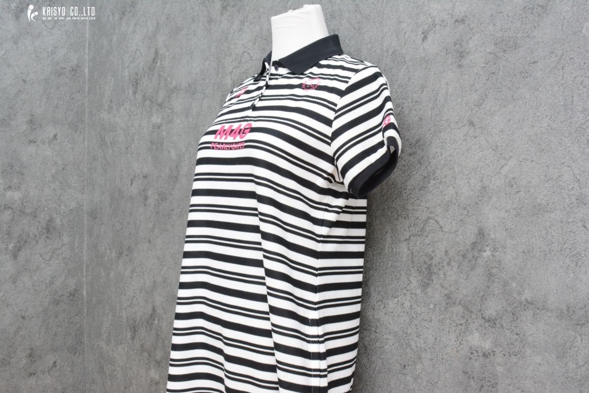 レディース パーリーゲイツ PEARLY GATES ワンピース ボーダー柄 ブラック ホワイト サイズ1 055 3224612