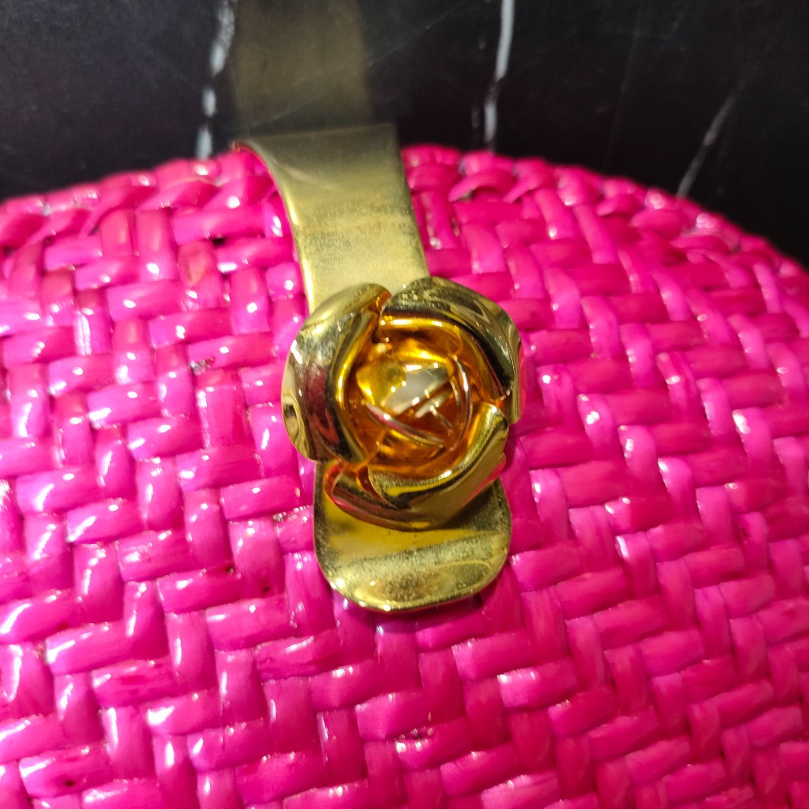 カゴバッグ ヴィンテージ ピンク セリーヌ トリオンフ パニエ かご