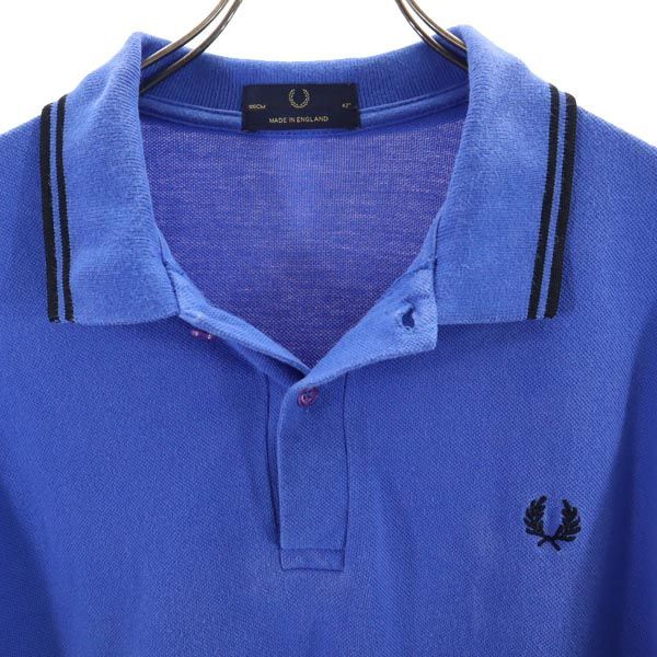 フレッドペリー 英国製 半袖 ポロシャツ 42 グリーン FRED PERRY