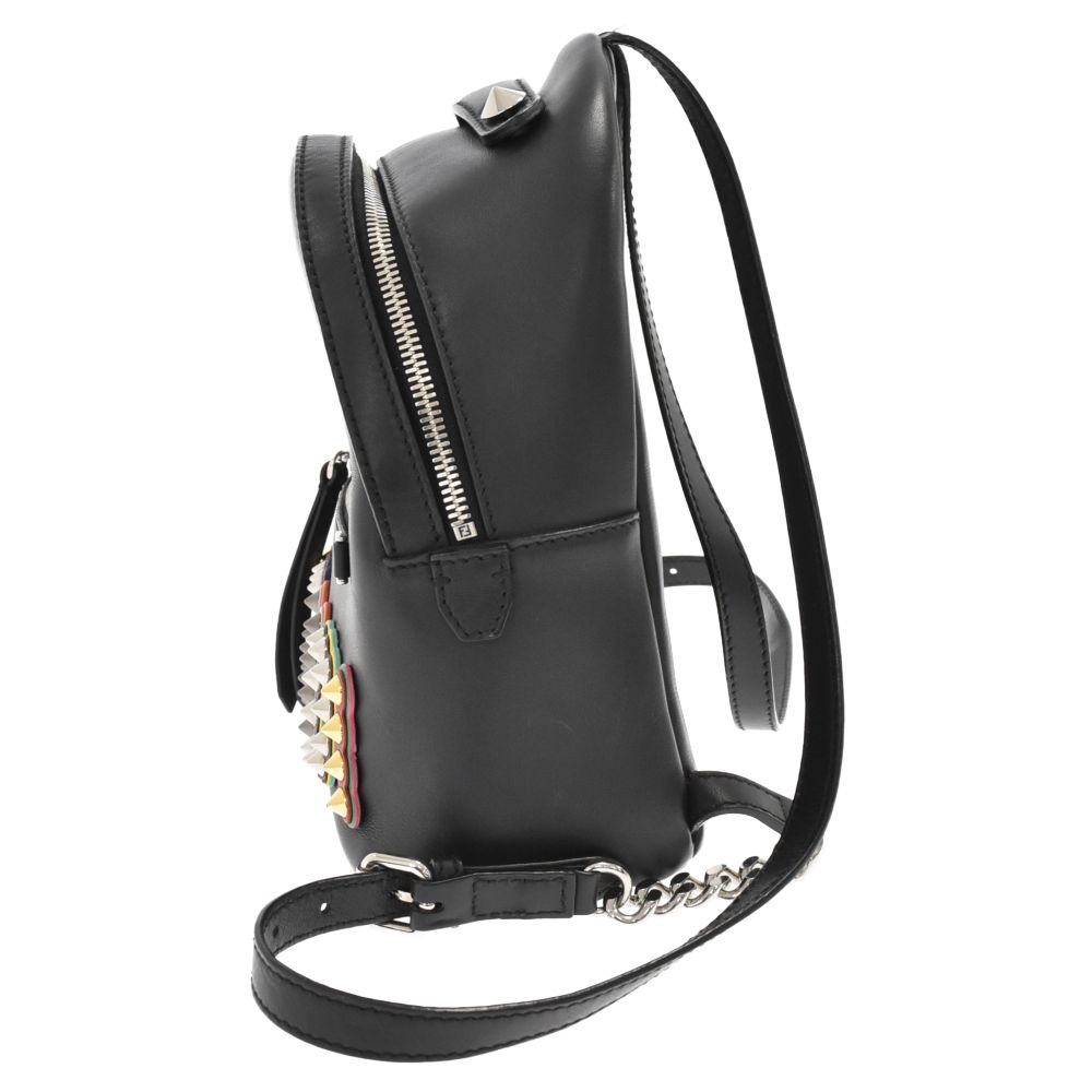 FENDI スタッズロゴ バックパック8BZ038ブラック FENDI スタッズロゴ バックパック8BZ038ブラック - メルカリ