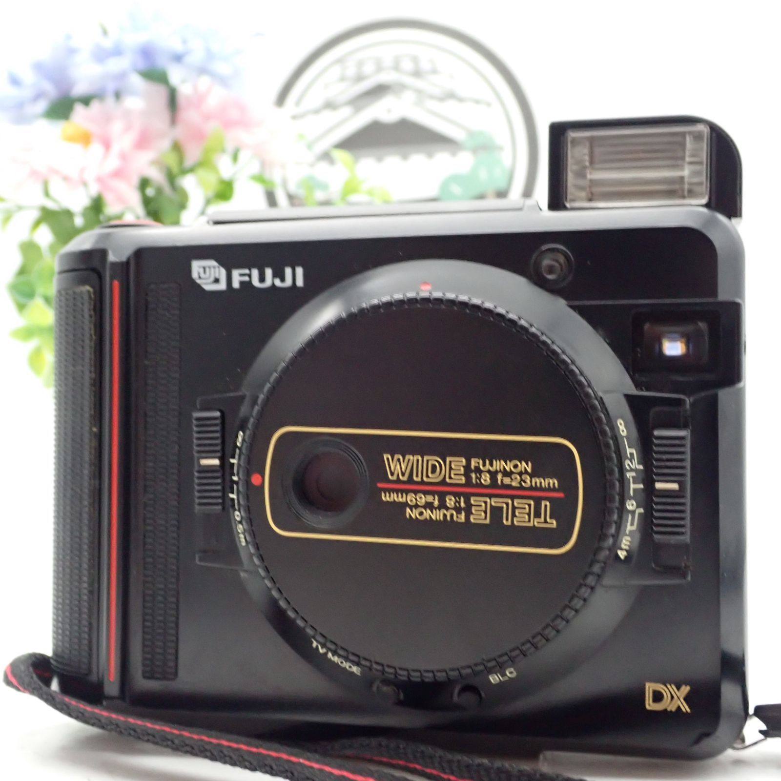 FUJIFILM TW-3 DX Tele wide ハーフフレイムフィルムカメラ 望遠広角 内蔵電池 交換済 シャッターフラッシュ連写OK 8075650