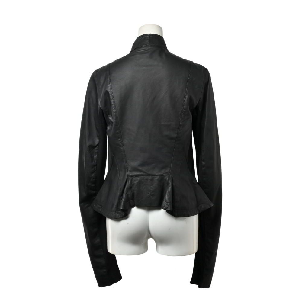 Rick Owens シングルライダース　ラムレザー Rick Owens ラムレザー ジップアップ ライダース ジャケット