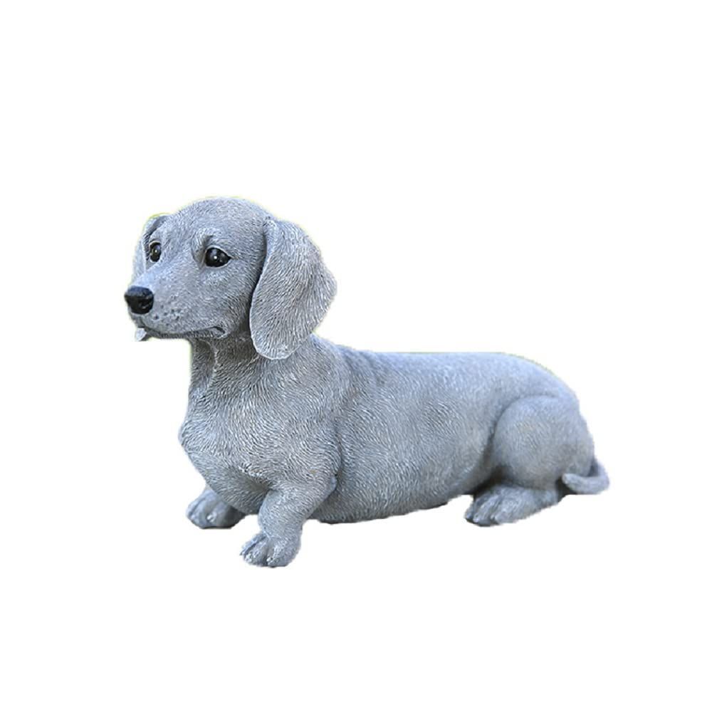 ガーデン 庭 オブジェ 瞑想 石像 置物 イヌ 彫刻 犬 ダックスフンド