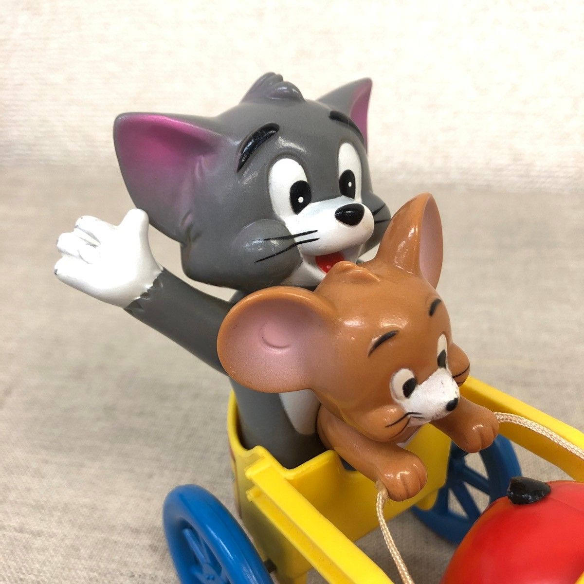 昭和レトロ】マスダヤ トムとジェリーワゴン ゼンマイ式 赤 ロバ レア