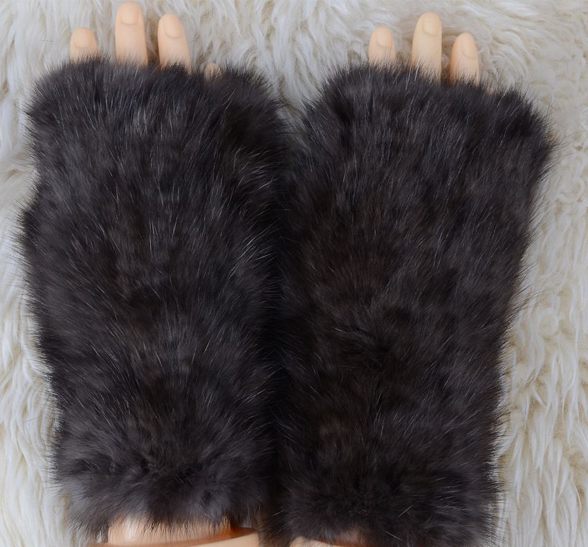 新品 限定 上質なセーブル編み込みアームウォーマー防寒グローブ/毛皮リアルファー 新品 限定 上質なセーブル編み込みアームウォーマー防寒グローブ/毛皮