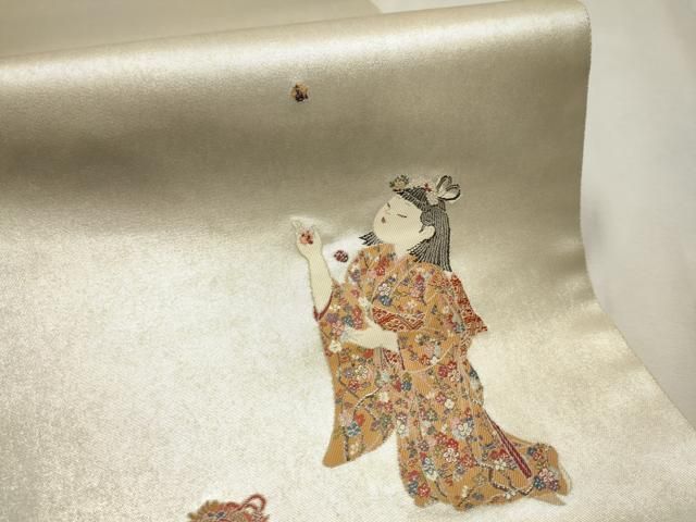 平和屋着物○西陣 長嶋成織物 ながしま帯 加賀友禅の巨匠 初代 由水十  