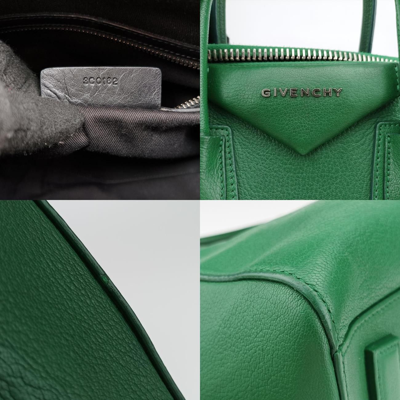 ジバンシーGivenchyアンティゴナグリーンレザー3C0182