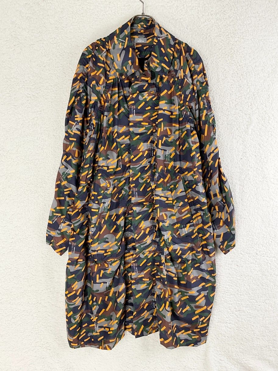 kolor BEACON 1 迷彩×イエロー 迷彩総柄プナイロンコート men s