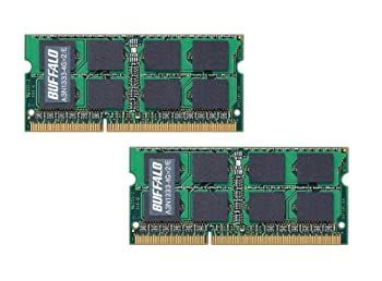 【中古】(非常に良い)BUFFALO Mac用増設メモリ PC3-10600(DDR3-1333) 4GB×2枚組 A3N1333-4GX2/E