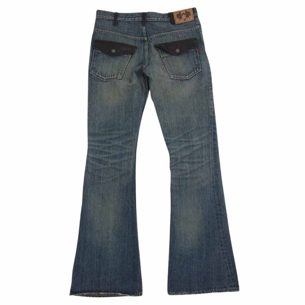 バックボーンWrangler ×Back Boneブーツカットフレアデニム黒 M