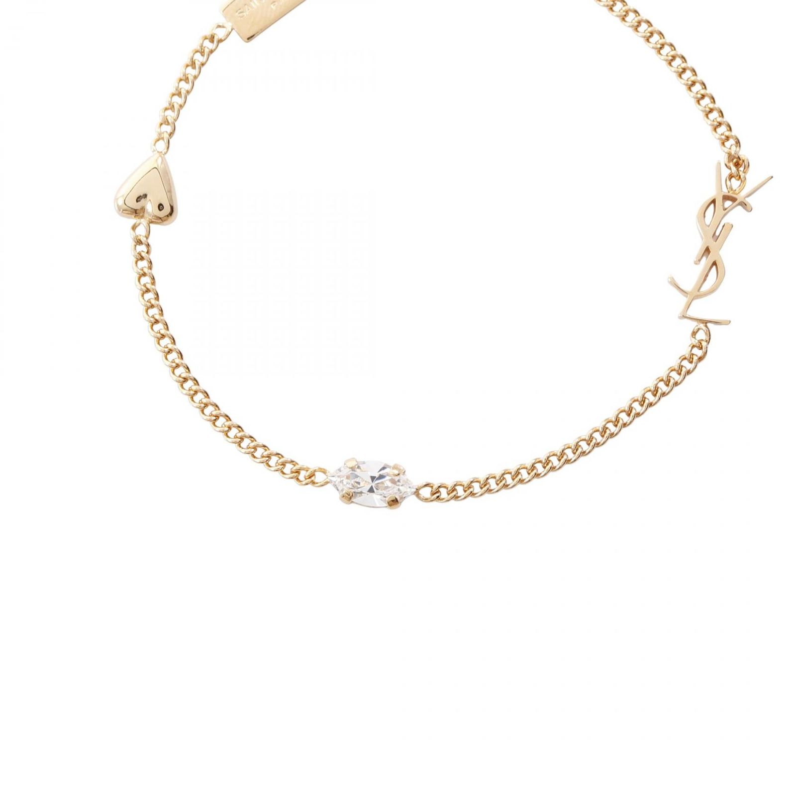 SAINT LAURENT PARIS サンローランパリ カサンドラ ハートチャーム ブレスレット