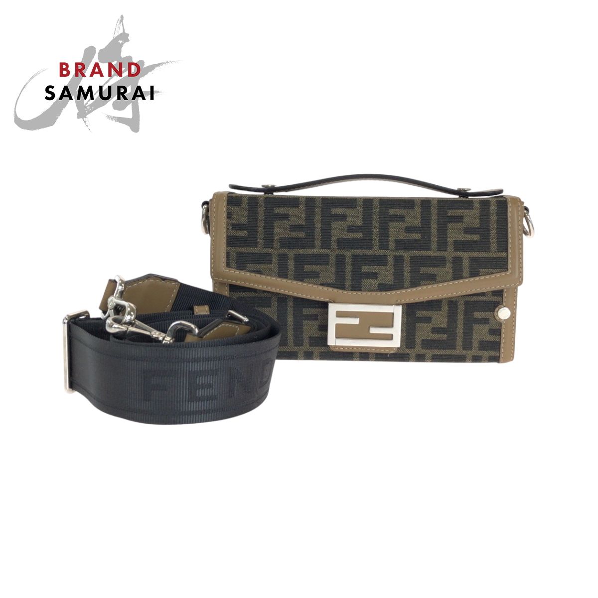 美品 FENDI フェンディ ズッカ ソフトトランクバケット ブラウン 