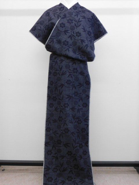 みどりのなみへい⚫︎撞木　着物　反物　帯　展示台　2分割式　150㌢　2本 美リペア 重要無形文化財 本場結城紬 100亀甲 地機 グリーン 縞