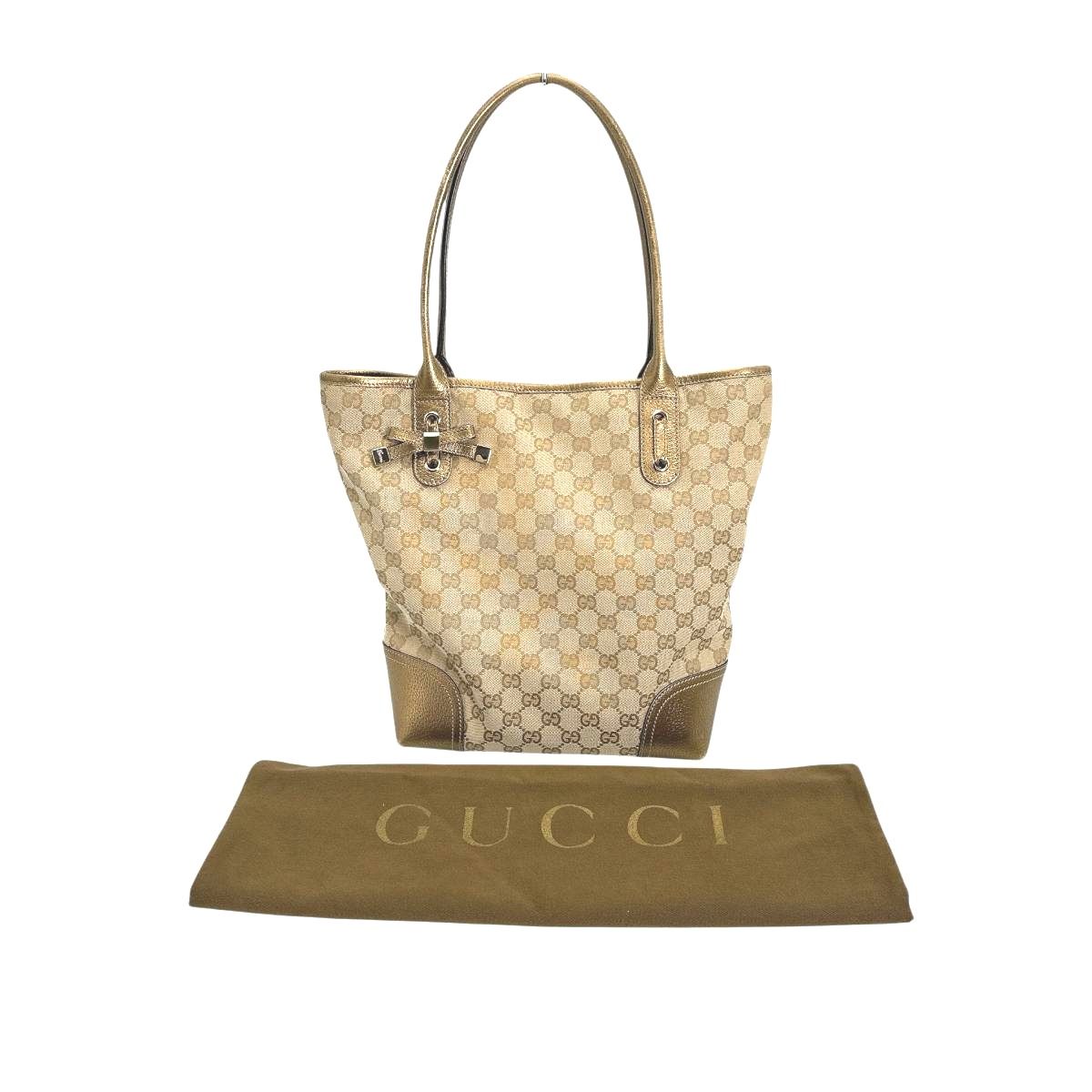 グッチ 181779 ハンドバッグ キャンバス トートバッグ GUCCI ベージュ 