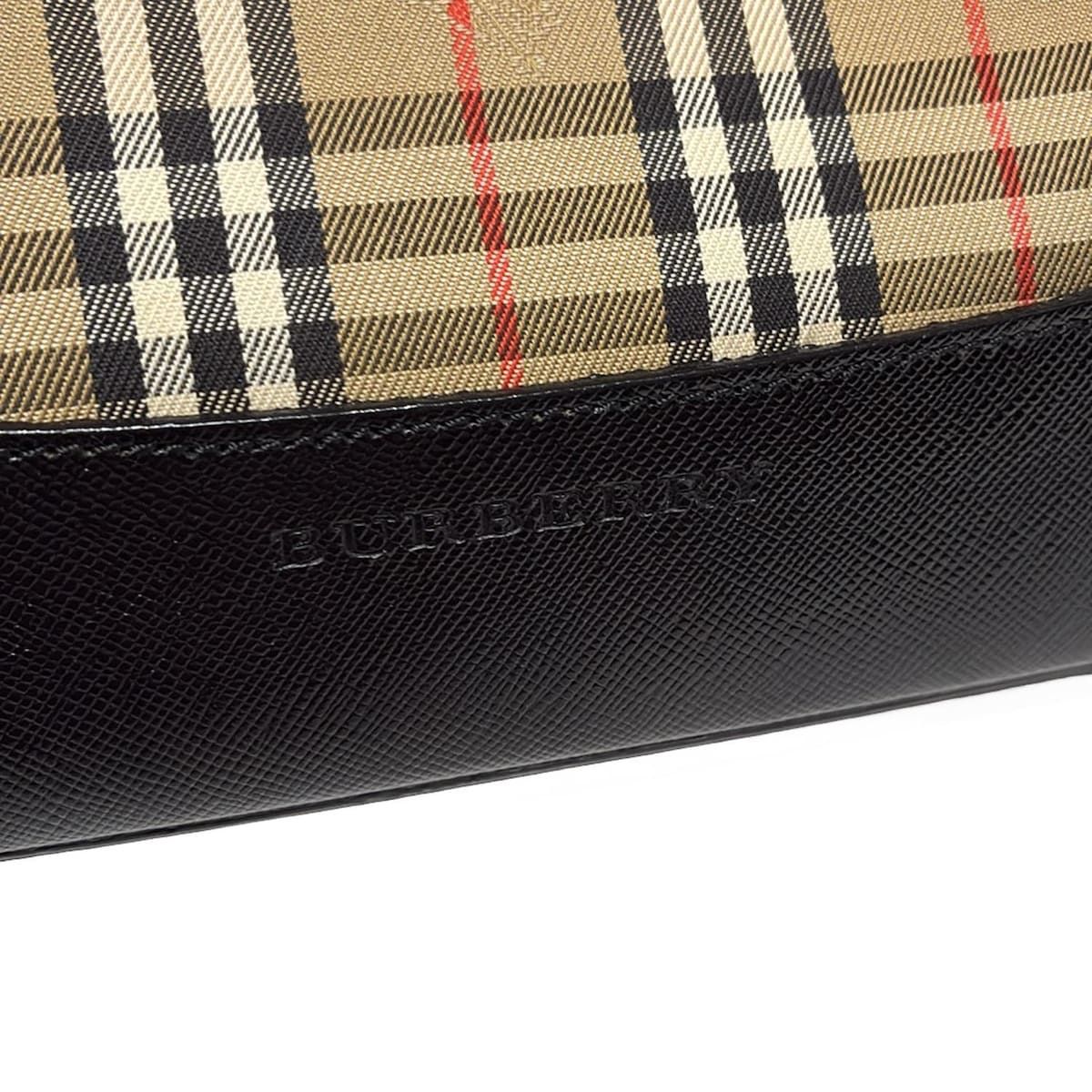BURBERRY チェック柄トートバッグ BURBERRY/Burberry(バーバリー) トートバッグ - ベージュ×黒