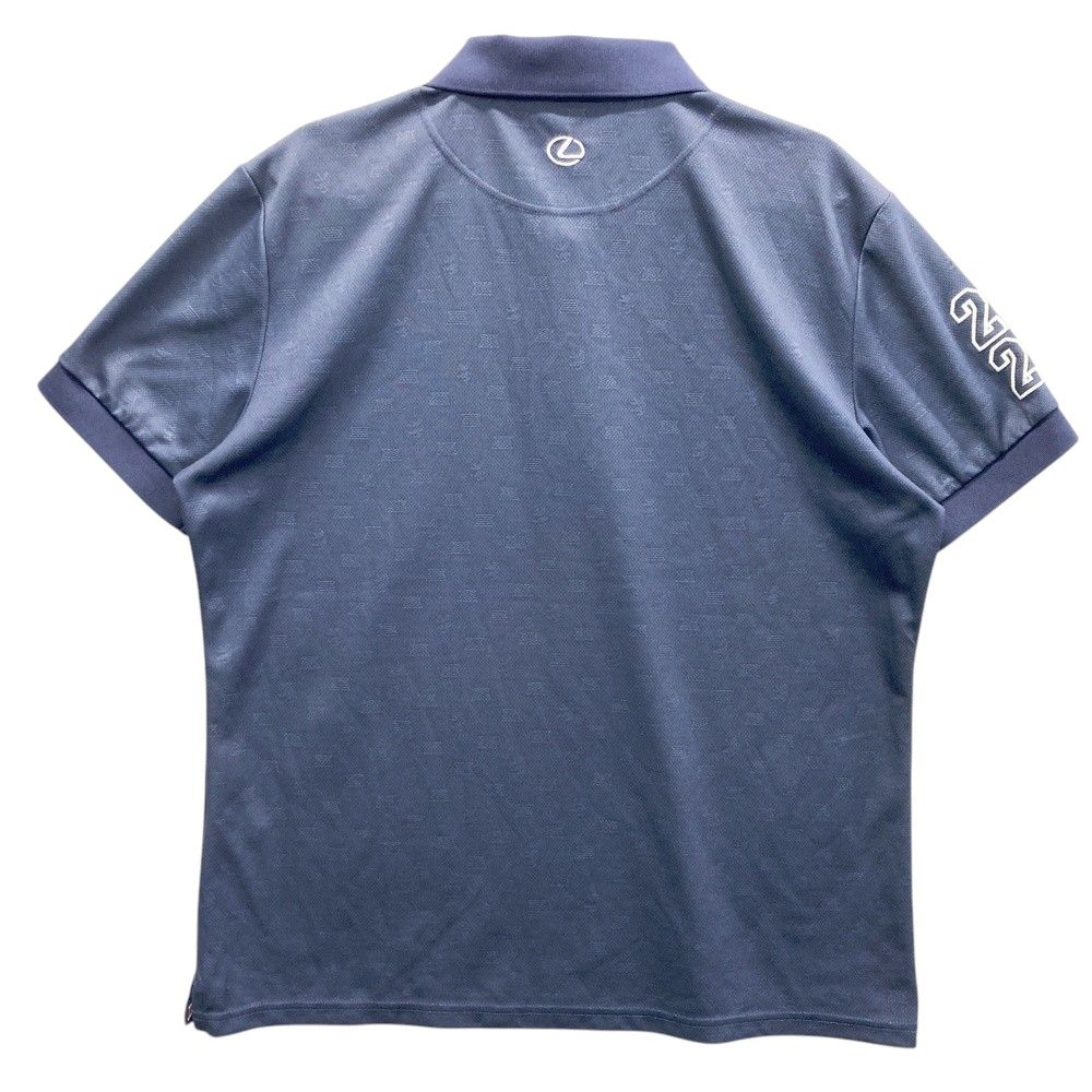 サイズ L ADMIRAL アドミラル × LEXUS 半袖ポロシャツ 総柄 ネイビー系 240101508860 ゴルフウェア メンズ ストスト